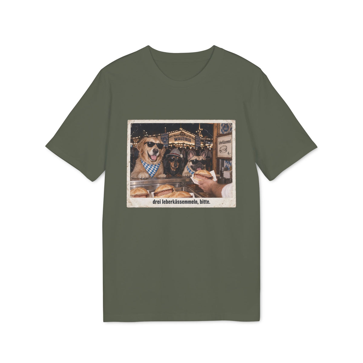 Drei Leberkässemmeln, bitte – Wiesn Hunde T-Shirt