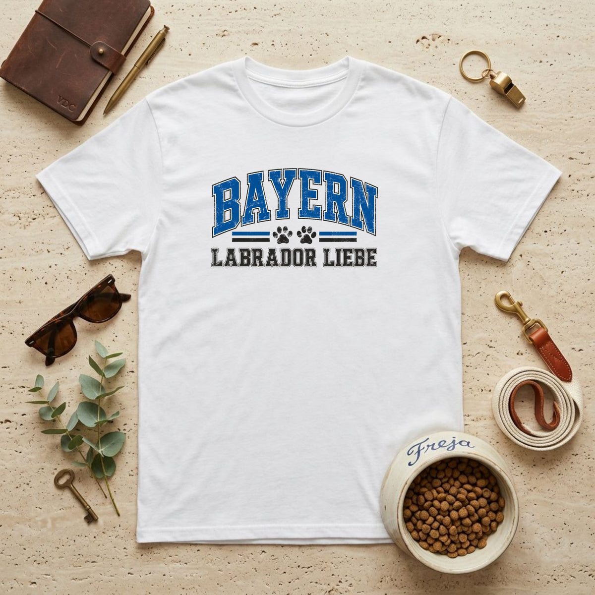 Bayern Labrador Liebe – Blau – Unisex T-Shirt