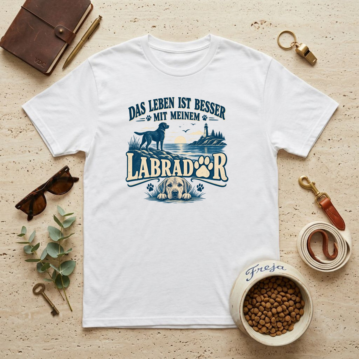 Das Leben ist besser mit meinem Labrador – Unisex T-Shirt