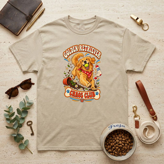 Golden Retriever Chaos Club – Unisex T-Shirt
