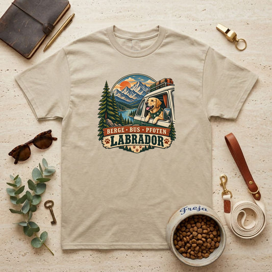 Berge Bus Pfoten – Labrador – Unisex T-Shirt