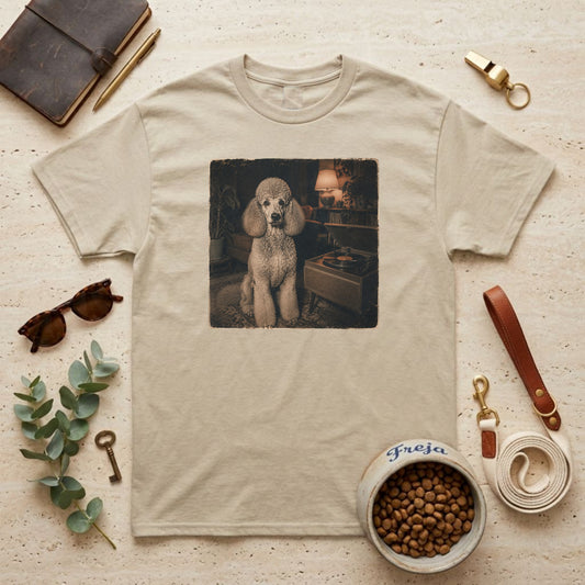 Pudel und Vinyl – Unisex T-Shirt