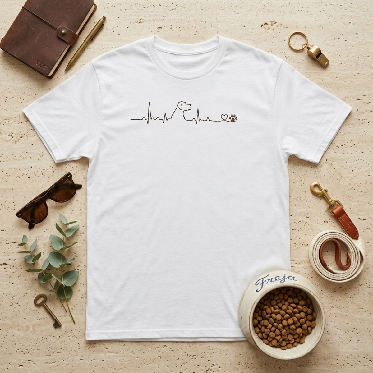 Hundeliebe im Herzschlag – Unisex T-Shirt