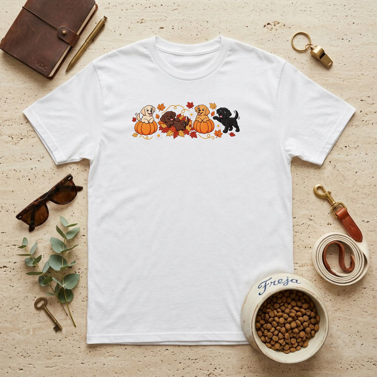 Kürbiswelpen – Unisex T-Shirt