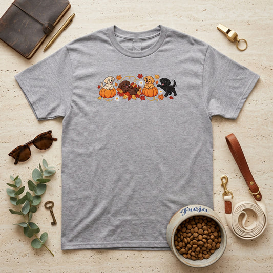 Kürbiswelpen – Unisex T-Shirt