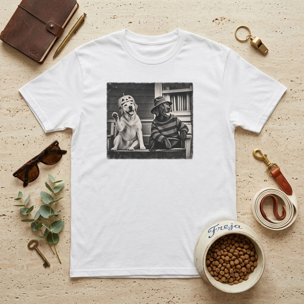 Gruselfreunde auf der Veranda – Unisex T-Shirt