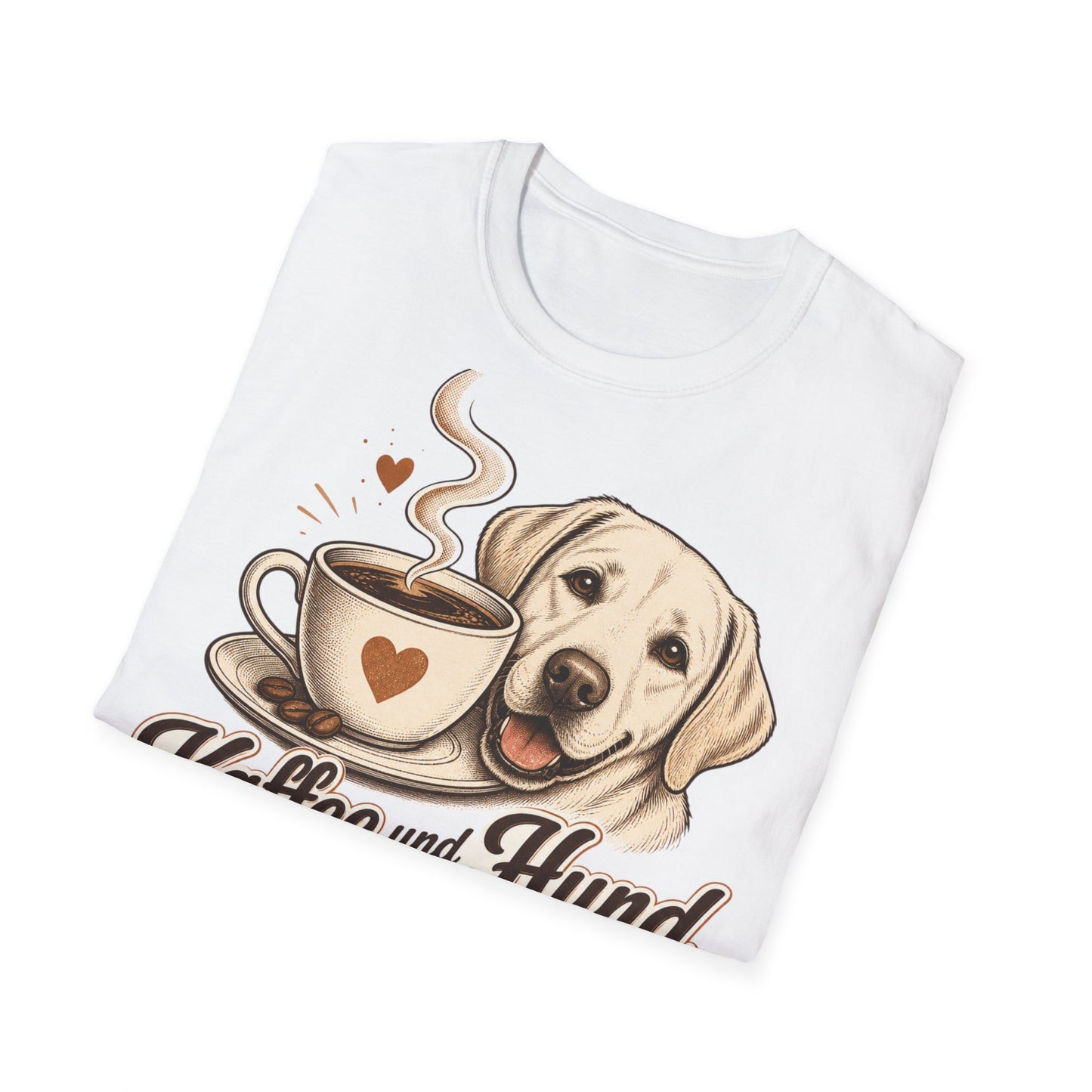 Kaffee und Hund T-Shirt — "Kaffee und Hund, mehr brauch ich nicht"