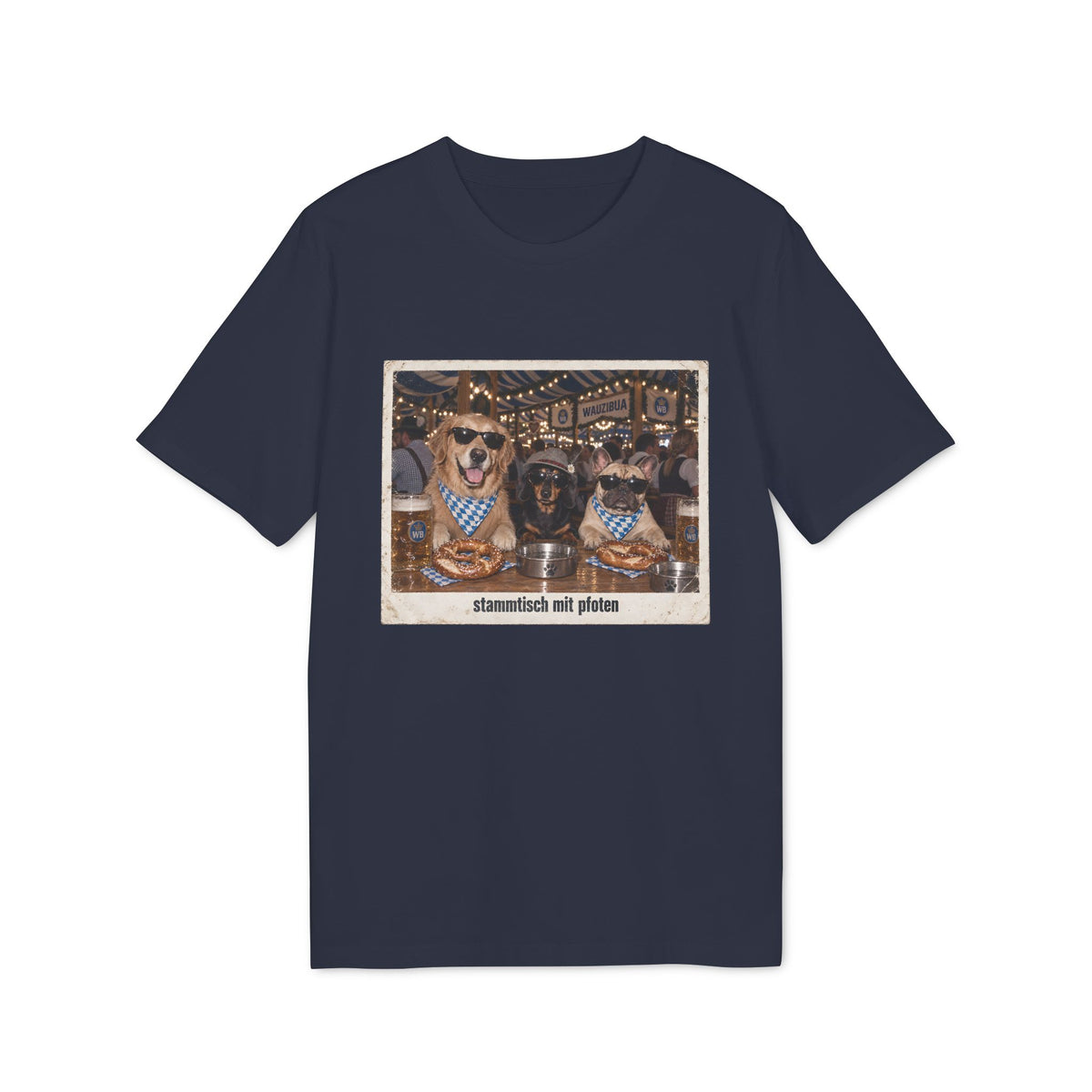Stammtisch mit Pfoten – Wiesn Hunde T-Shirt