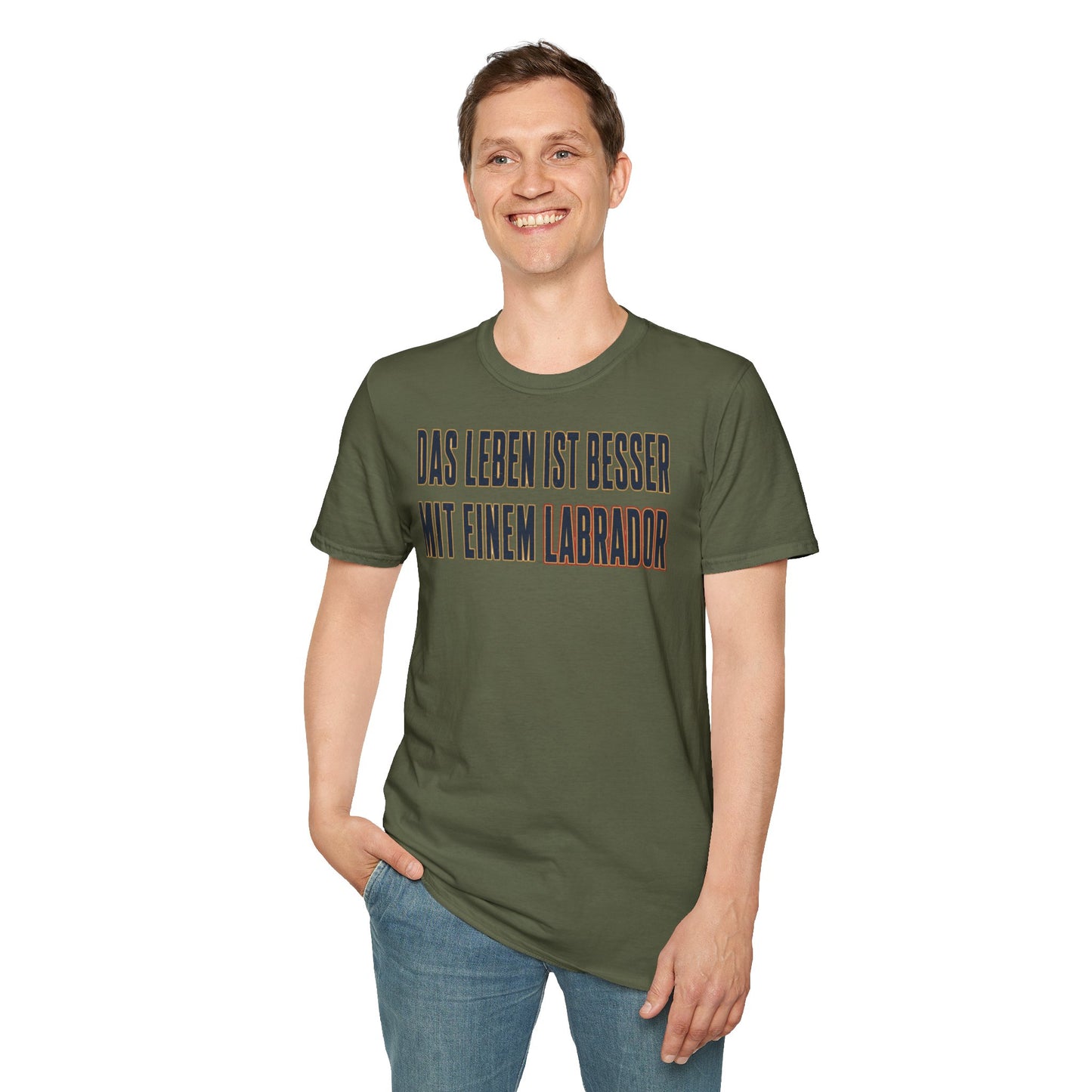 "Das Leben ist besser mit einem Labrador" Labrador-Liebhaber T-Shirt