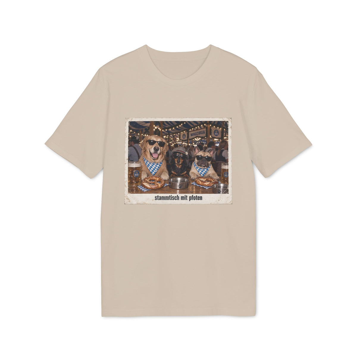 Stammtisch mit Pfoten – Wiesn Hunde T-Shirt