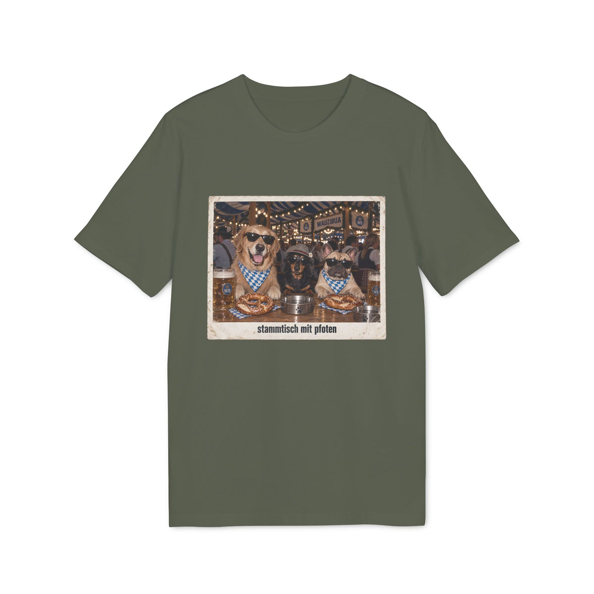 Stammtisch mit Pfoten – Wiesn Hunde T-Shirt