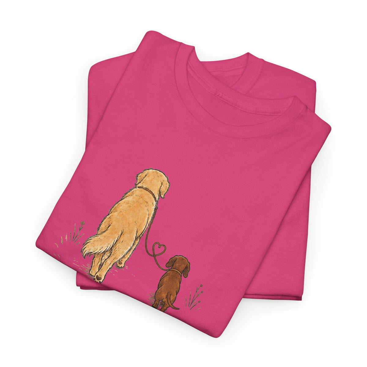 Dog Friends T-Shirt — "Best Walks Are Shared" Illustration Tee