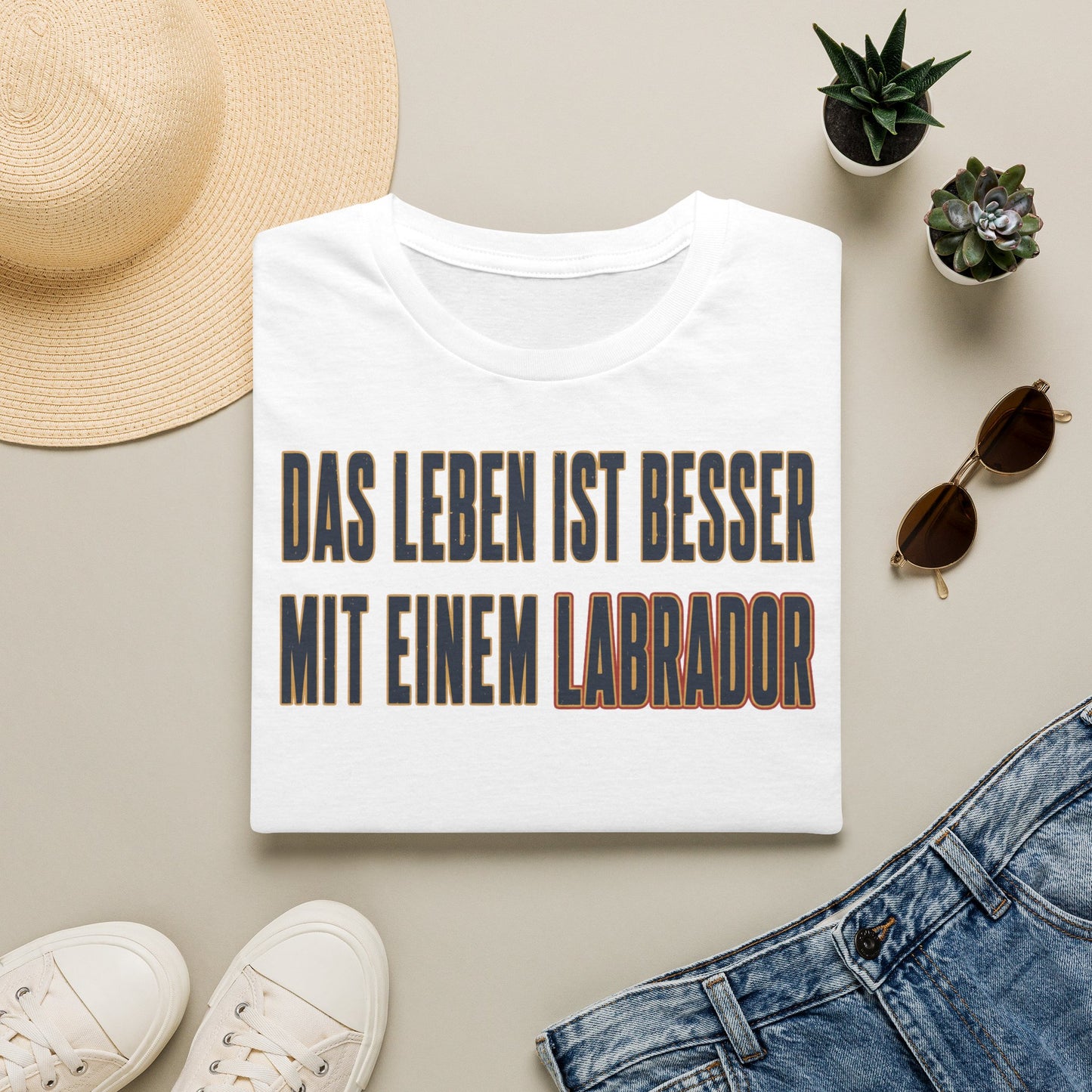 "Das Leben ist besser mit einem Labrador" Labrador-Liebhaber T-Shirt