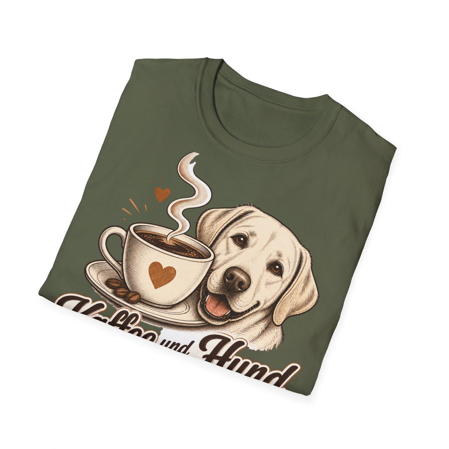 Kaffee und Hund T-Shirt — "Kaffee und Hund, mehr brauch ich nicht"