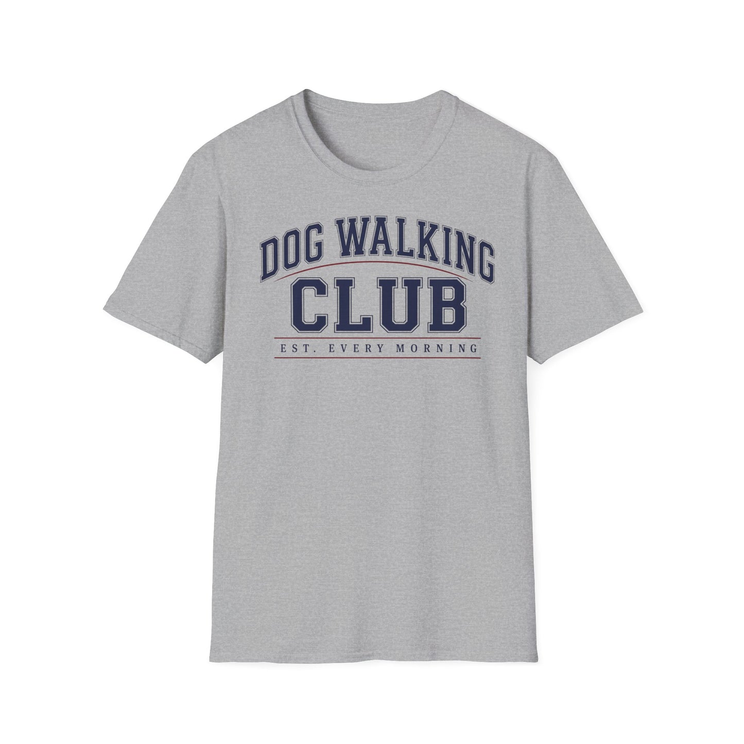Dog Walking Club T-Shirt — "Est. Every Morning" Casual Tee for Dog Lovers