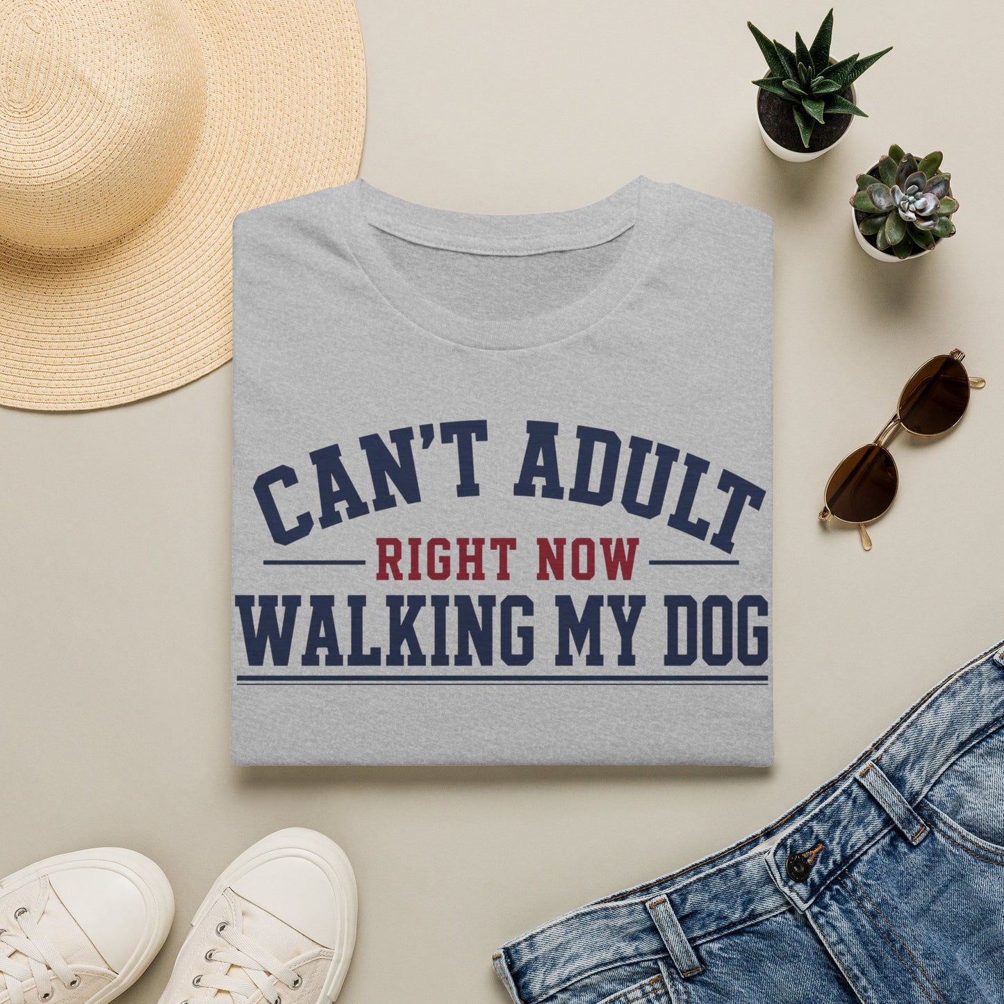 Can’t Adult Right Now Walking My Dog T-Shirt