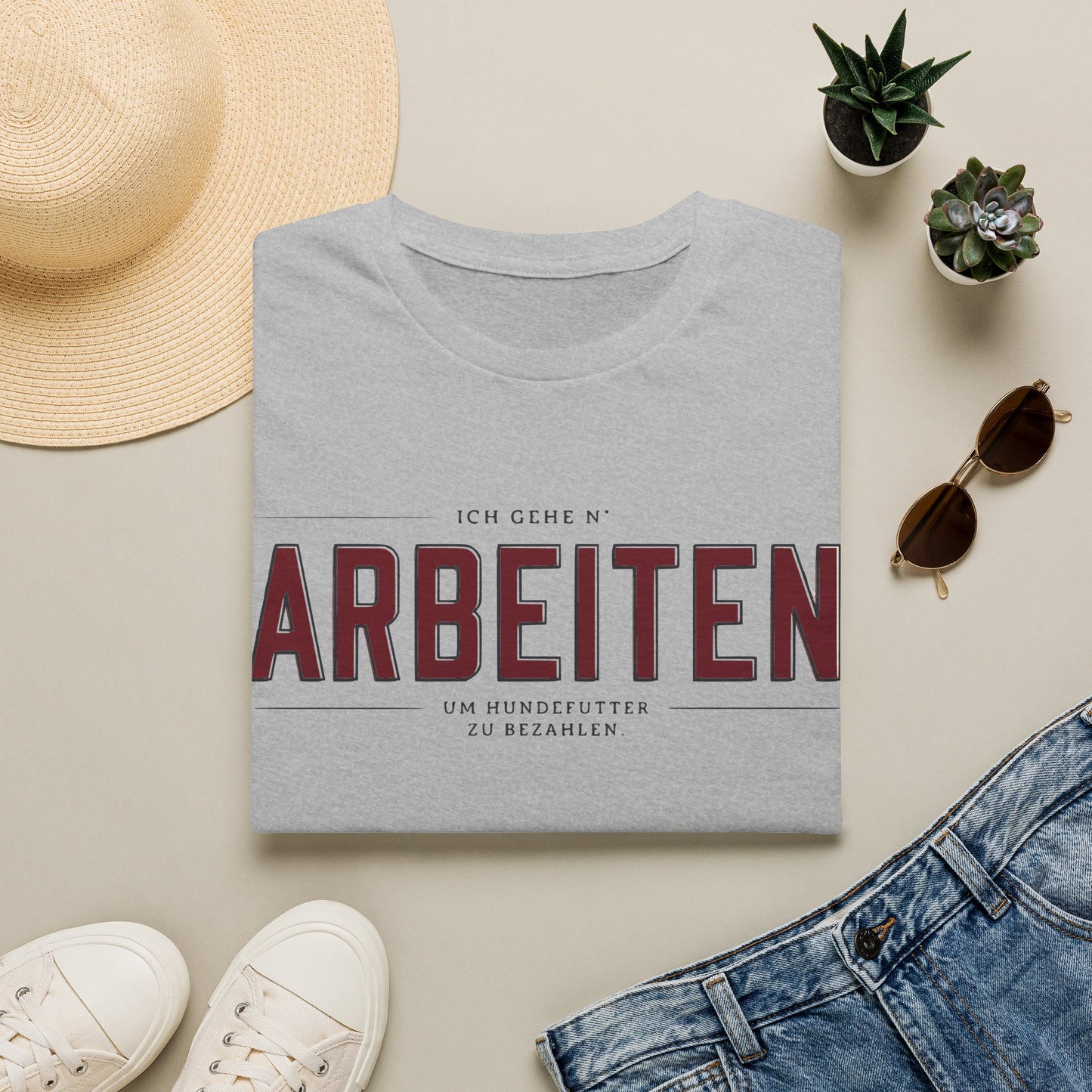 T-Shirt — "Arbeiten" German Funny Work Humor Tee