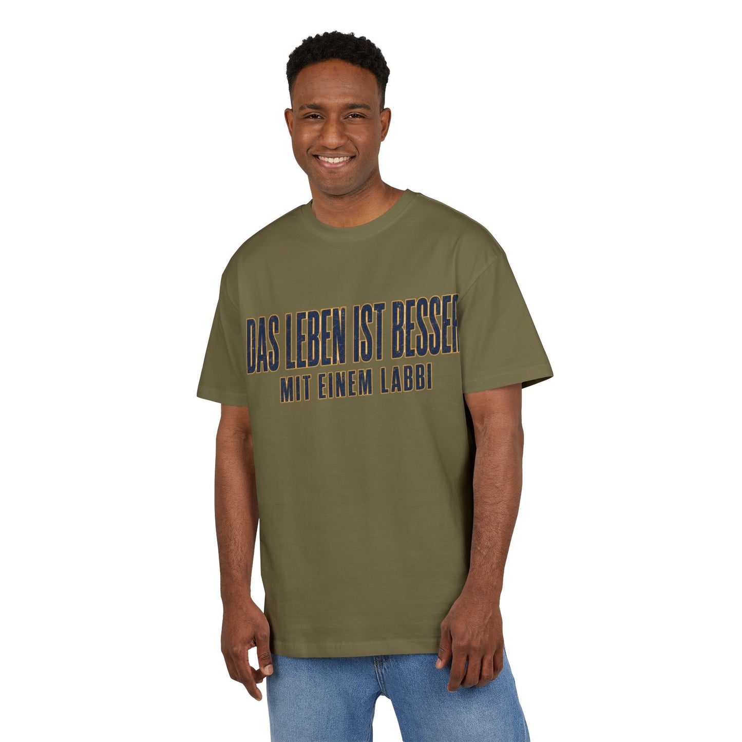 Das Leben ist besser mit einem Labbi T-Shirt | Deutsche Labrador-Spruch Shirt
