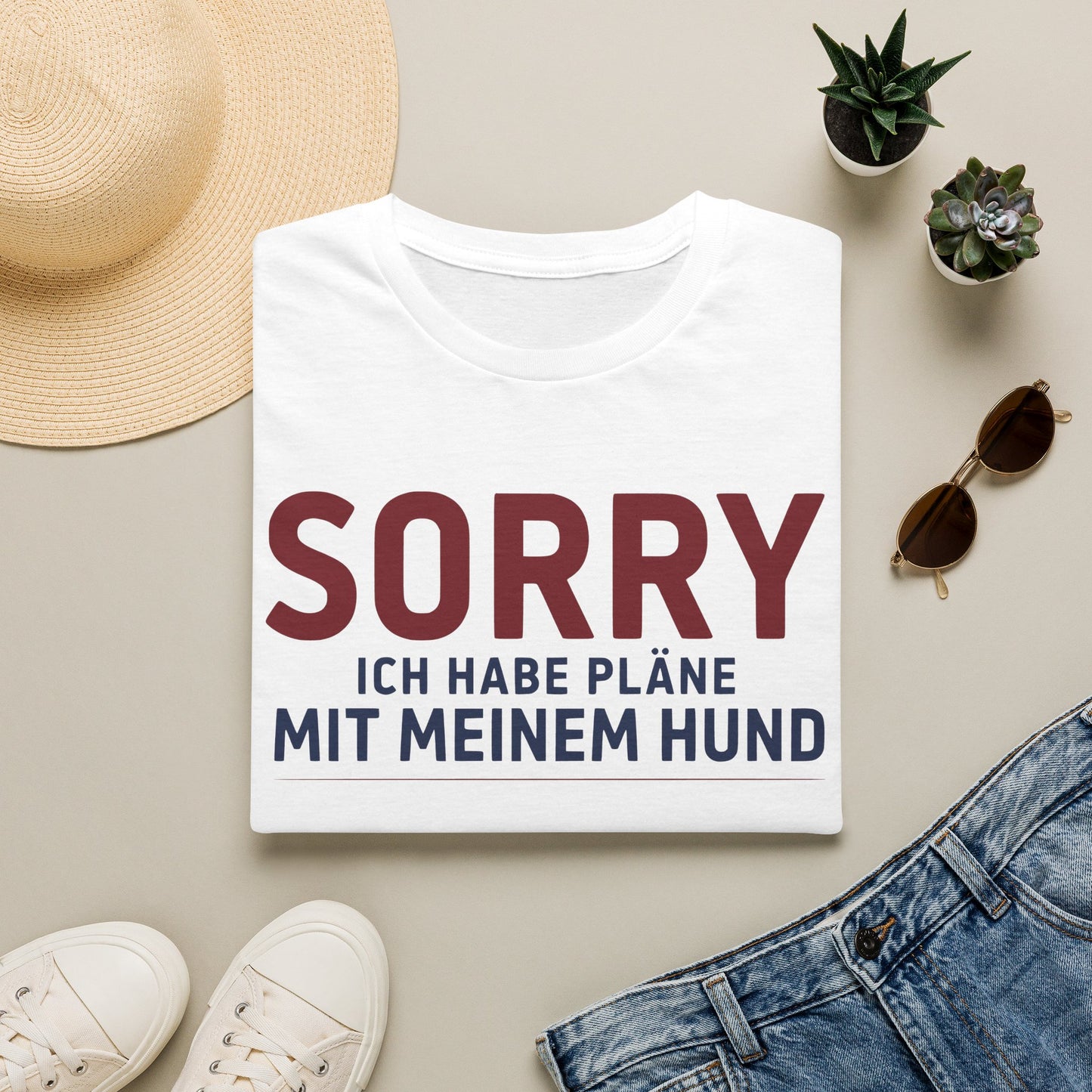 T-Shirt — "SORRY ich habe Pläne mit meinem Hund" Funny German Dog Lover Tee