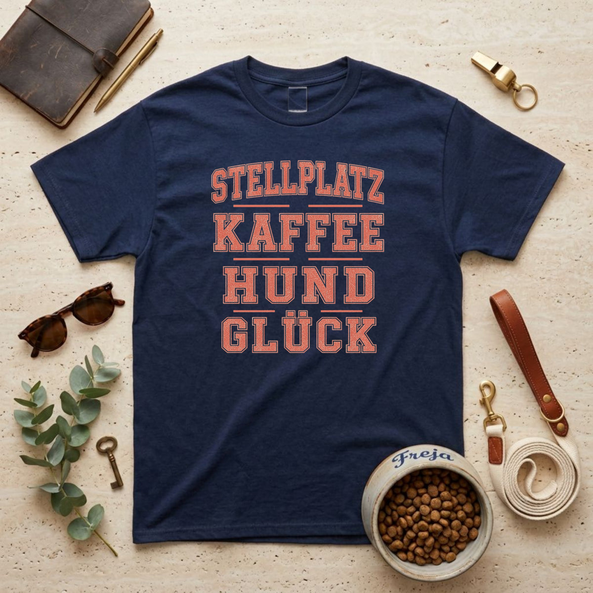 Stellplatz Kaffee Hund Glück – Unisex T-Shirt