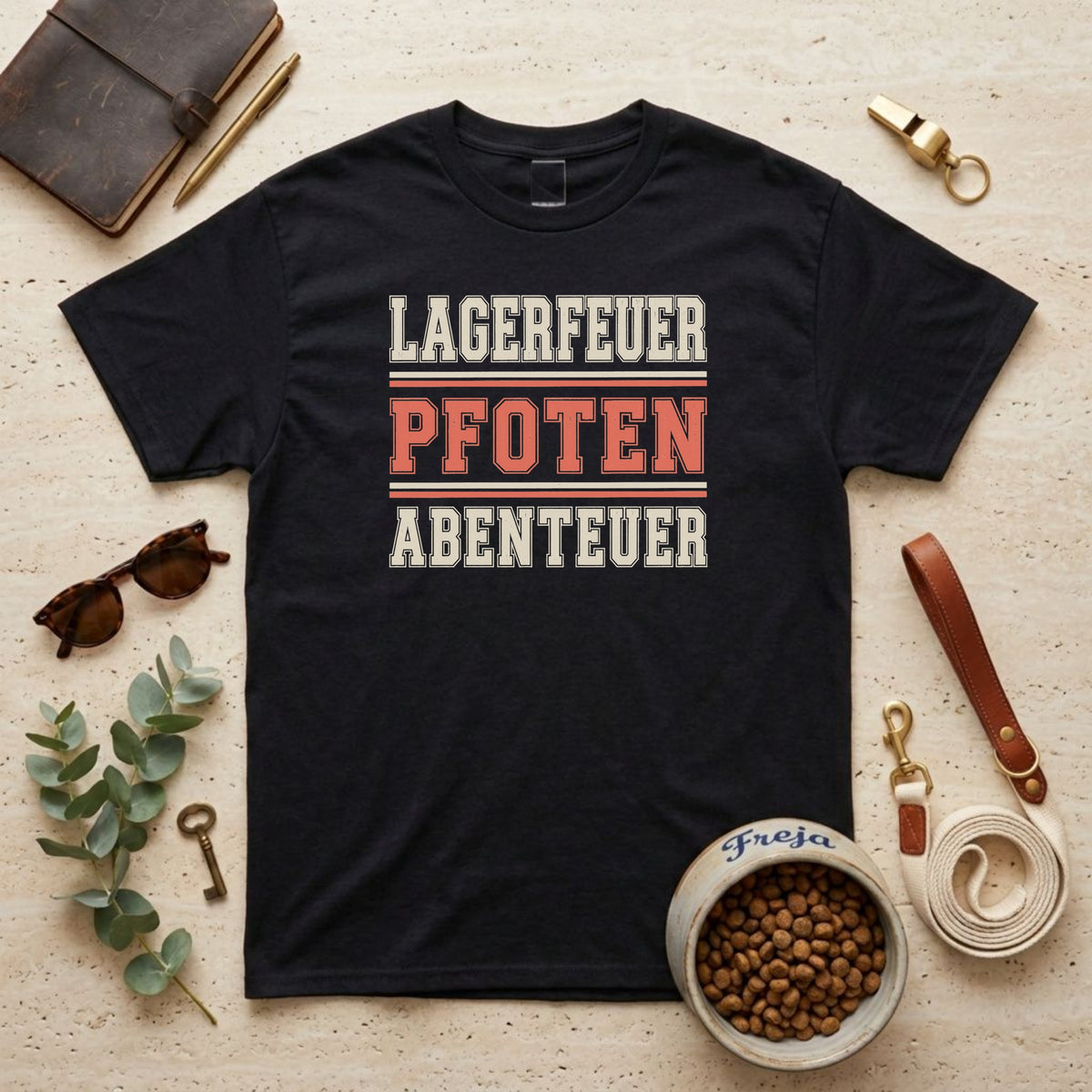 Lagerfeuer Pfoten Abenteuer – Unisex T-Shirt