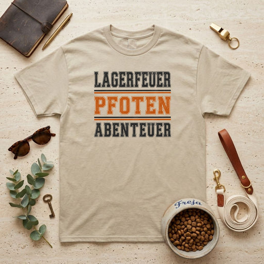 Lagerfeuer Pfoten Abenteuer – Unisex T-Shirt