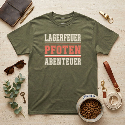 Lagerfeuer Pfoten Abenteuer – Unisex T-Shirt