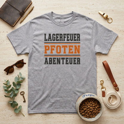 Lagerfeuer Pfoten Abenteuer – Unisex T-Shirt