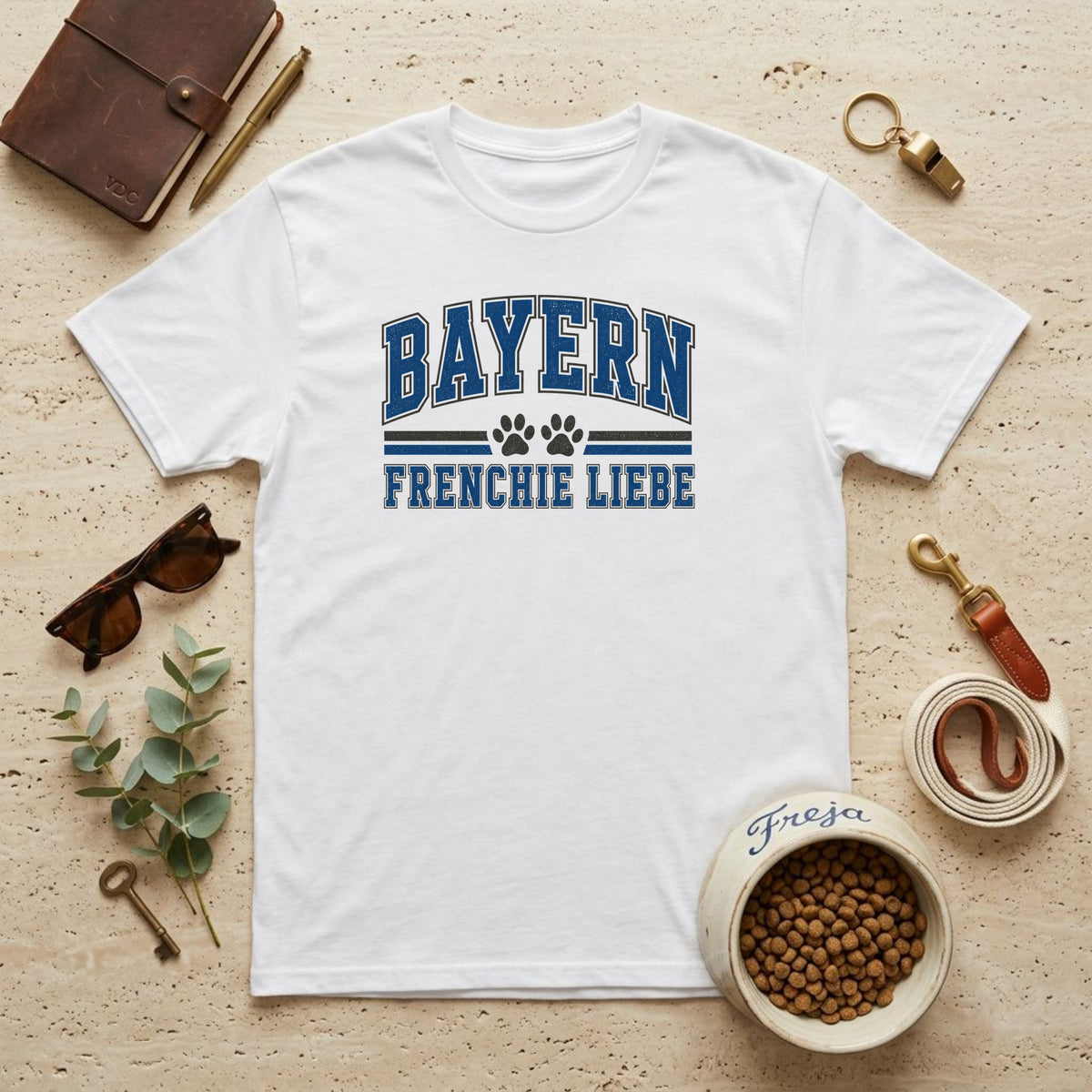 Bayern Frenchie Liebe – Unisex T-Shirt