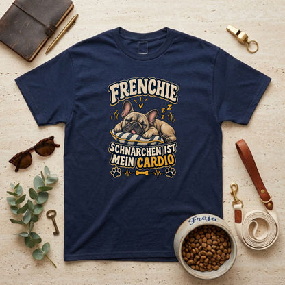 Frenchie – Schnarchen ist mein Cardio – Unisex T-Shirt