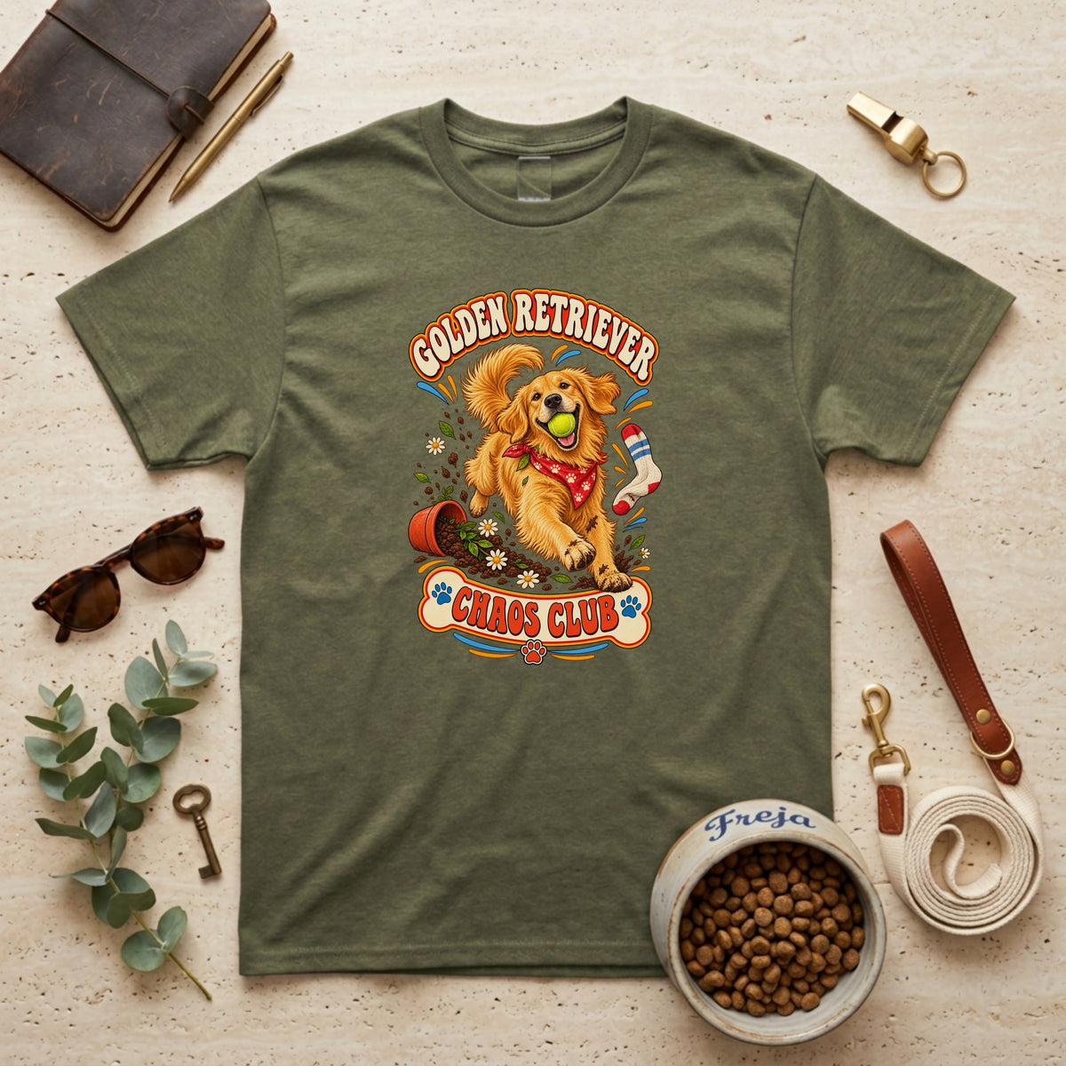 Golden Retriever Chaos Club – Unisex T-Shirt