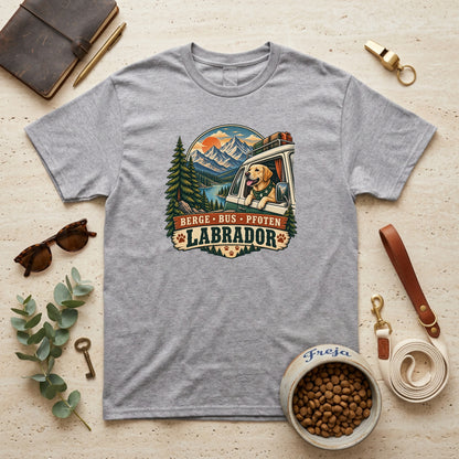 Berge Bus Pfoten – Labrador – Unisex T-Shirt