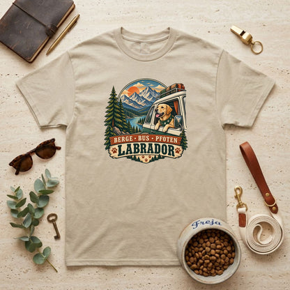 Berge Bus Pfoten – Labrador – Unisex T-Shirt
