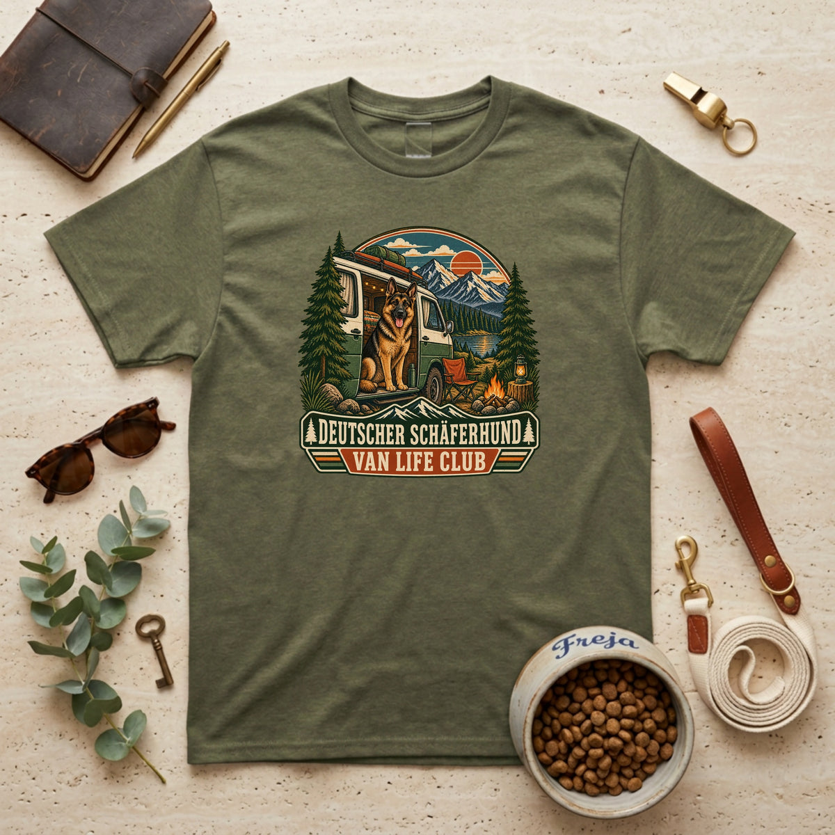 Deutscher Schäferhund Van Life Club – Unisex T-Shirt