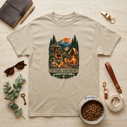 Deutscher Schäferhund Lagerfeuer-Crew – Unisex T-Shirt