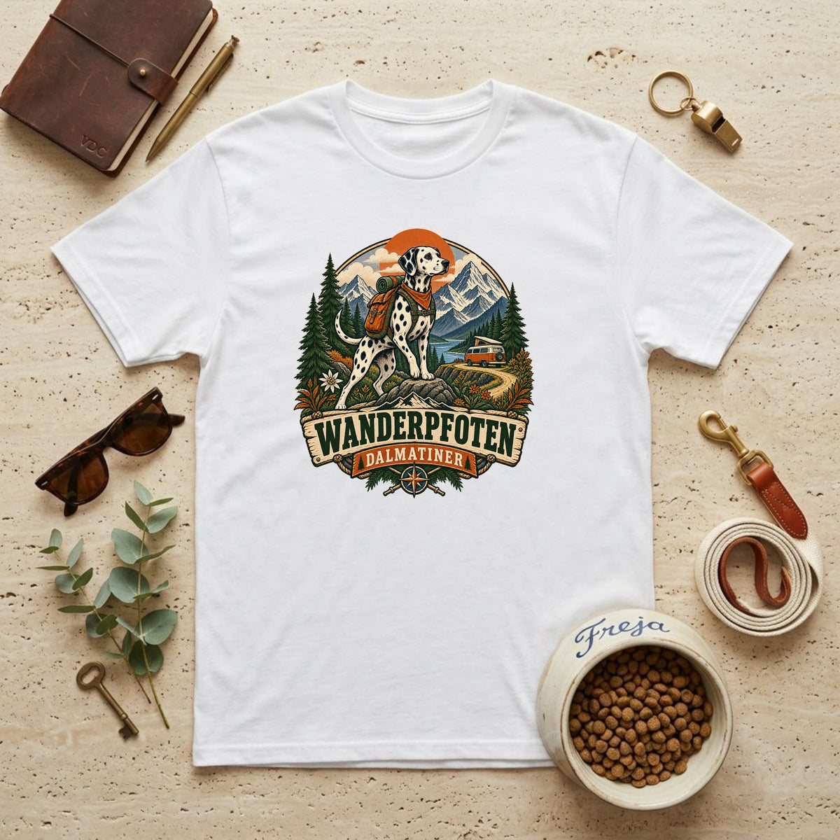 Wanderpfoten Dalmatiner – Unisex T-Shirt