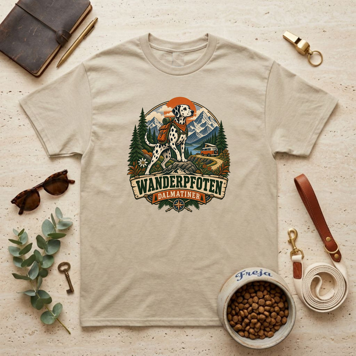 Wanderpfoten Dalmatiner – Unisex T-Shirt