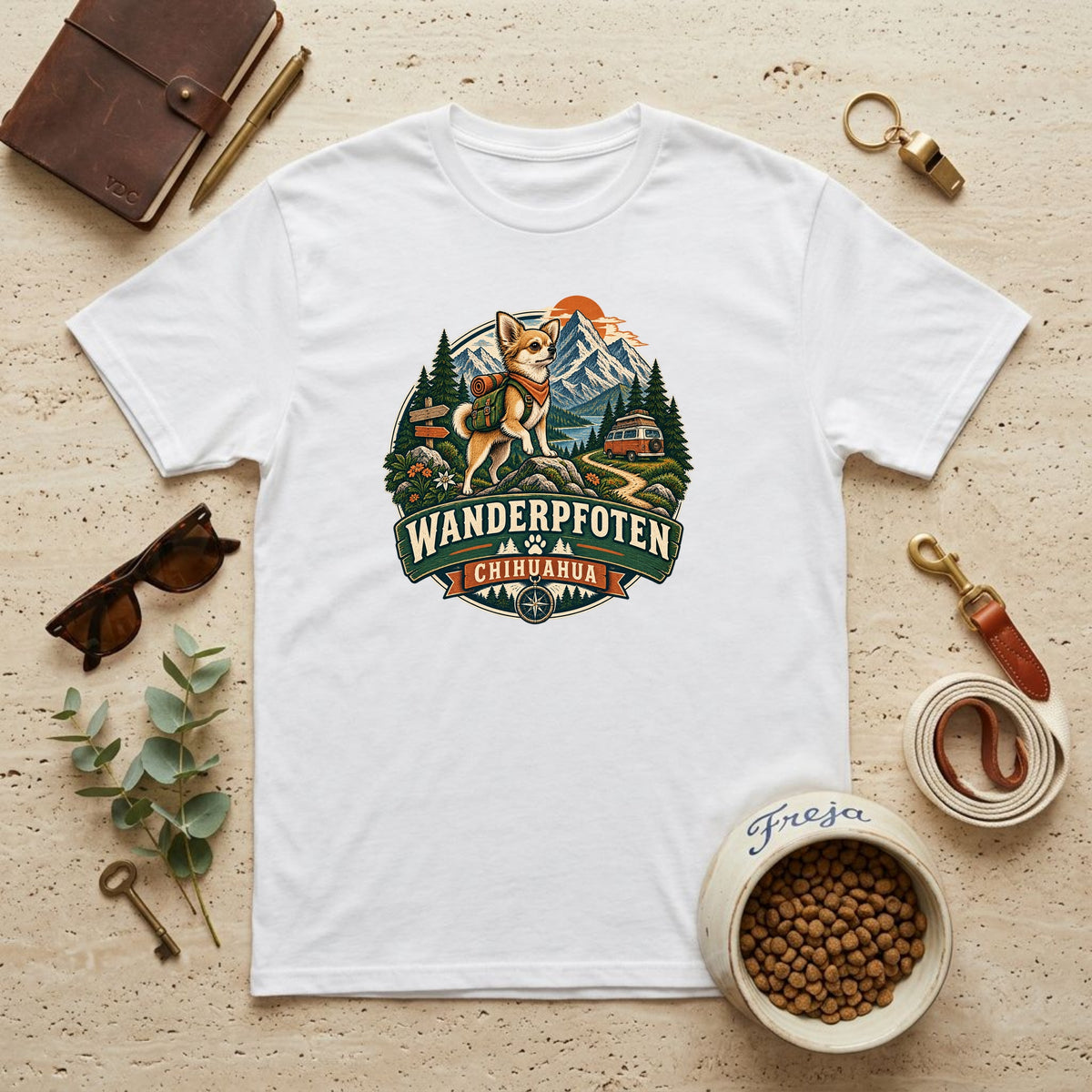 Wanderpfoten Chihuahua – Unisex T-Shirt