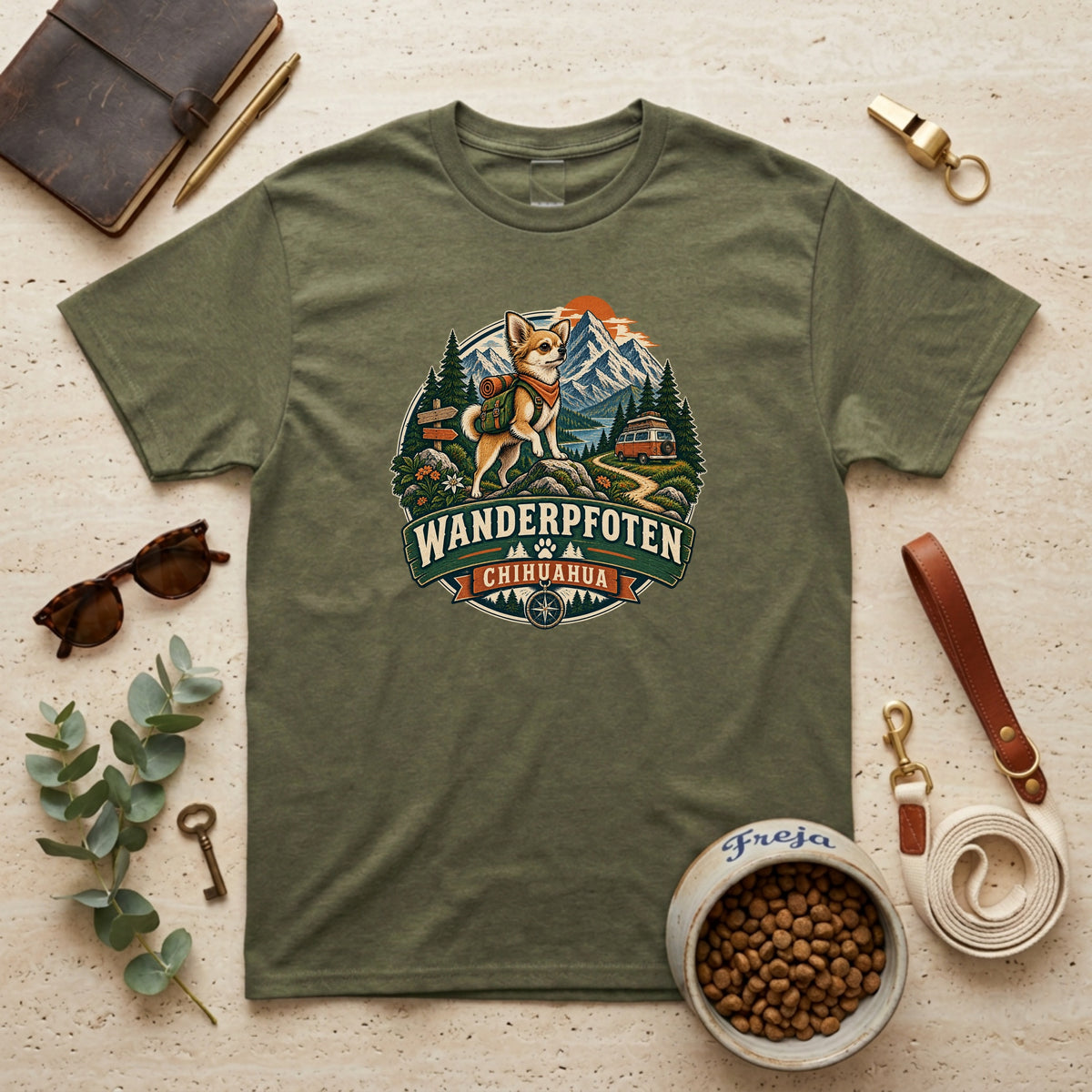 Wanderpfoten Chihuahua – Unisex T-Shirt