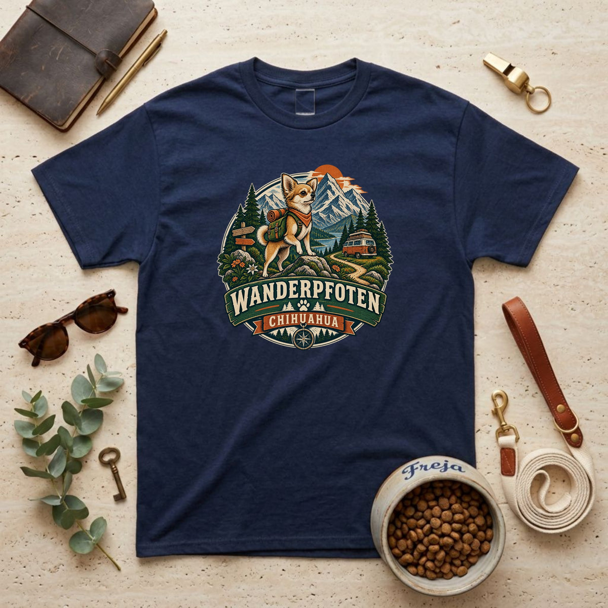 Wanderpfoten Chihuahua – Unisex T-Shirt
