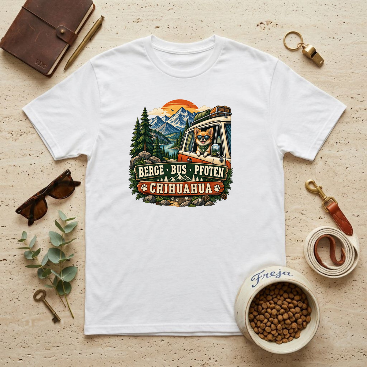 Berge Bus Pfoten – Chihuahua – Unisex T-Shirt