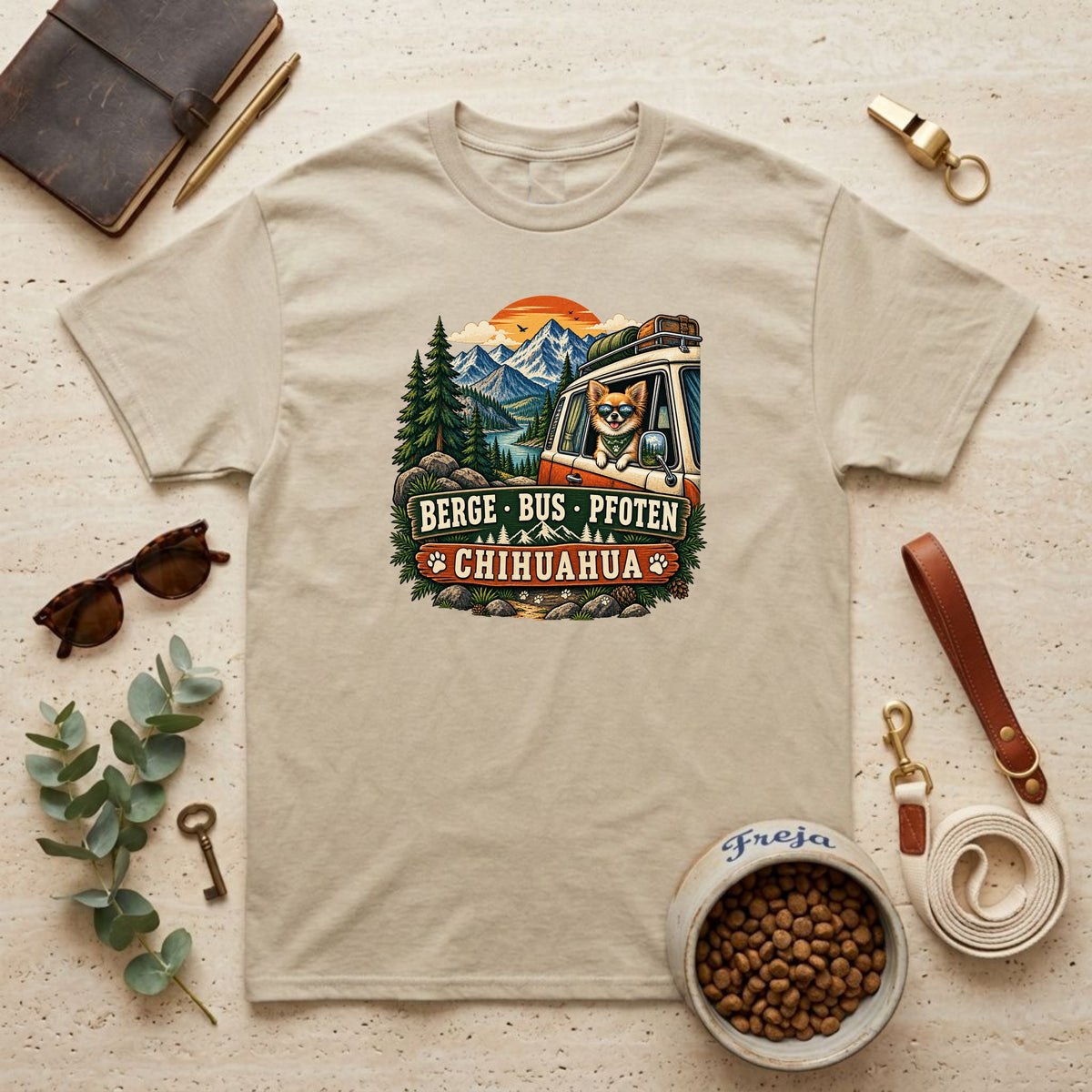 Berge Bus Pfoten – Chihuahua – Unisex T-Shirt