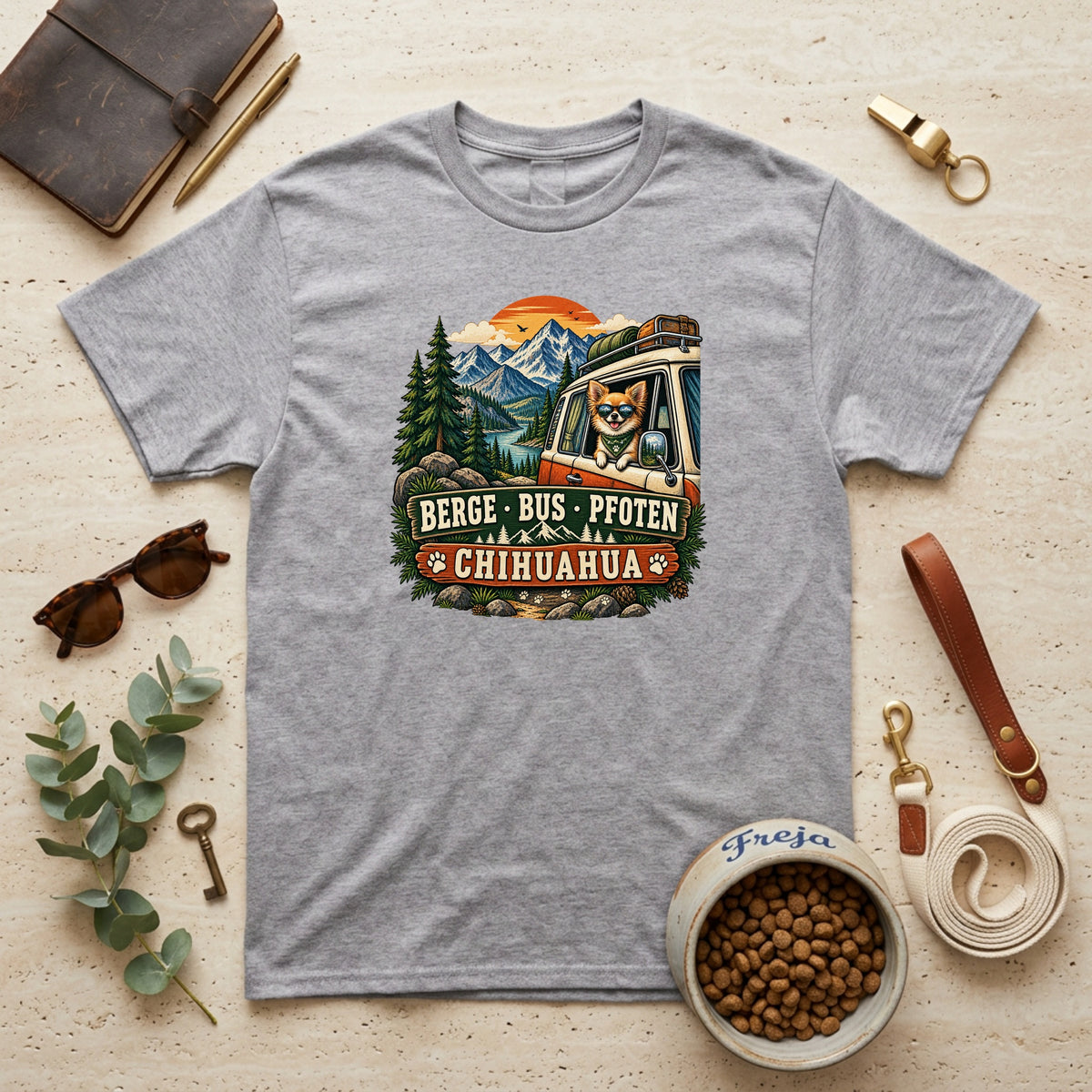 Berge Bus Pfoten – Chihuahua – Unisex T-Shirt