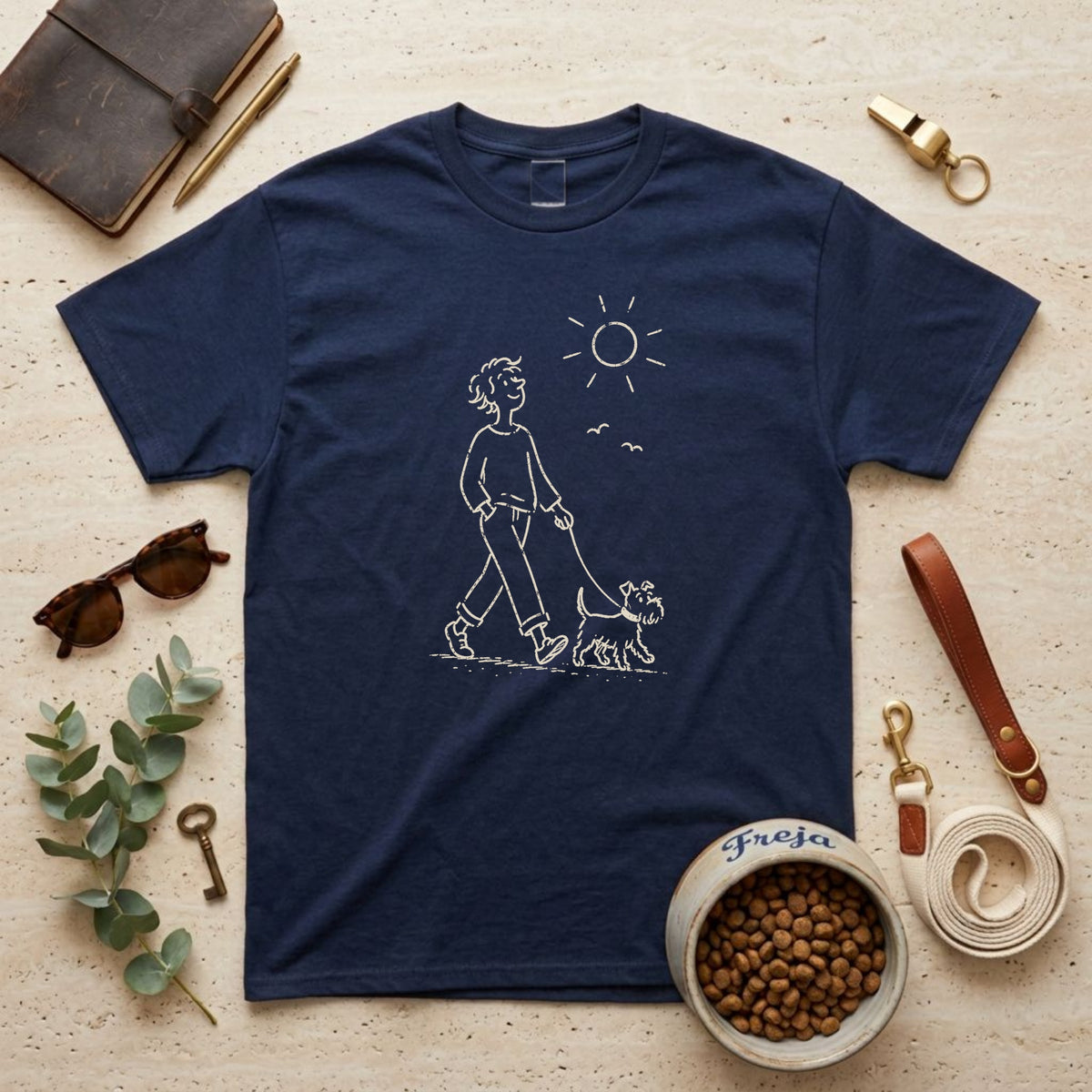 Gassirunde im Sonnenschein – Unisex T-Shirt