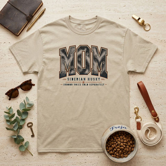 Siberian Husky Mom – Indoor Voice – Unisex T-Shirt