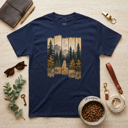 Labrador im Herbstwald – Unisex T-Shirt