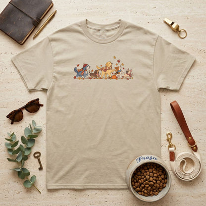 Herbstspaziergang mit Freunden – Unisex T-Shirt