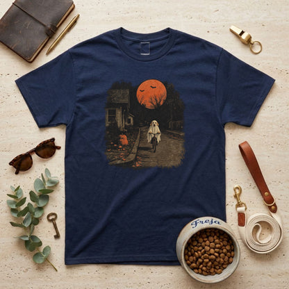 Geisterhund auf Fahrradtour – Unisex T-Shirt