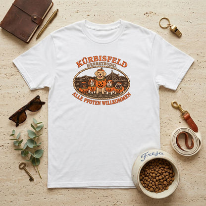 Kürbisfeld – Herbstrudel – Unisex T-Shirt