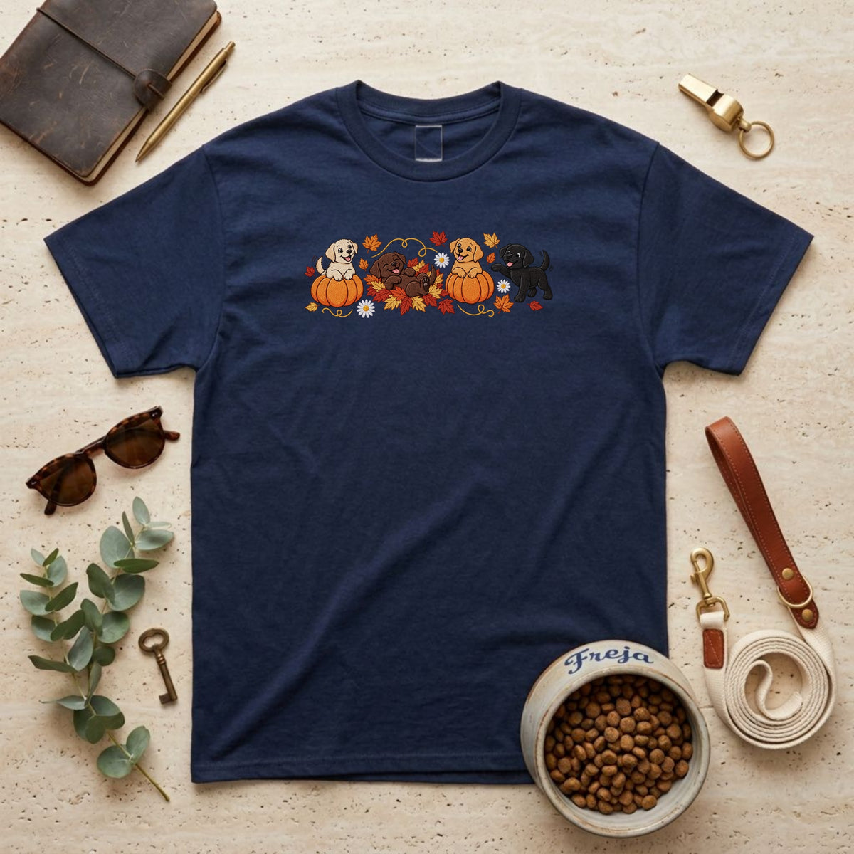 Kürbiswelpen – Unisex T-Shirt
